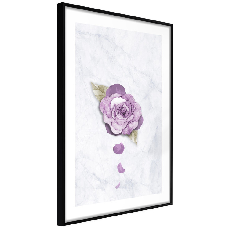 Poster End of Spring - plant composition with a purple flower on marble 118563 additionalImage 11