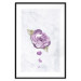 Poster End of Spring - plant composition with a purple flower on marble 118563 additionalThumb 15