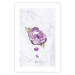 Poster End of Spring - plant composition with a purple flower on marble 118563 additionalThumb 19