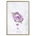 Poster End of Spring - plant composition with a purple flower on marble 118563 additionalThumb 16