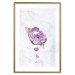 Poster End of Spring - plant composition with a purple flower on marble 118563 additionalThumb 14