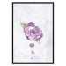 Poster End of Spring - plant composition with a purple flower on marble 118563 additionalThumb 18