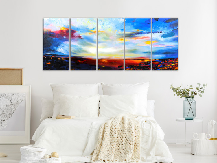 Canvas Colourful Sky (5 Parts) Narrow 123063 additionalImage 3