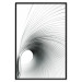 Wall Poster Curve of Time - abstract black lines forming waves on white background 123863 additionalThumb 16