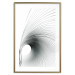 Wall Poster Curve of Time - abstract black lines forming waves on white background 123863 additionalThumb 20