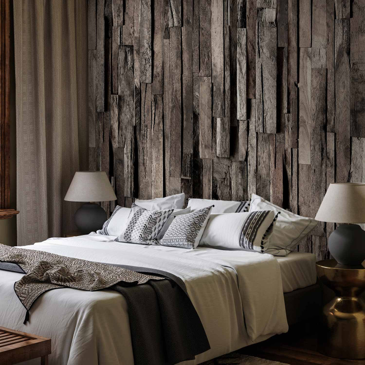 Wall Mural Wall like a wood - a composition imitating vertically arranged boards 125063 additionalImage 2