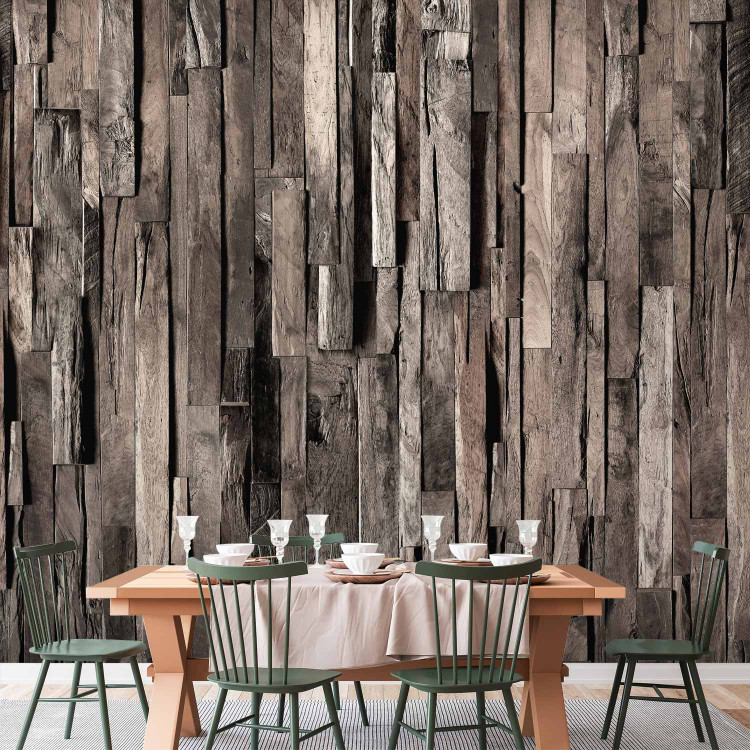Wall Mural Wall like a wood - a composition imitating vertically arranged boards 125063 additionalImage 4