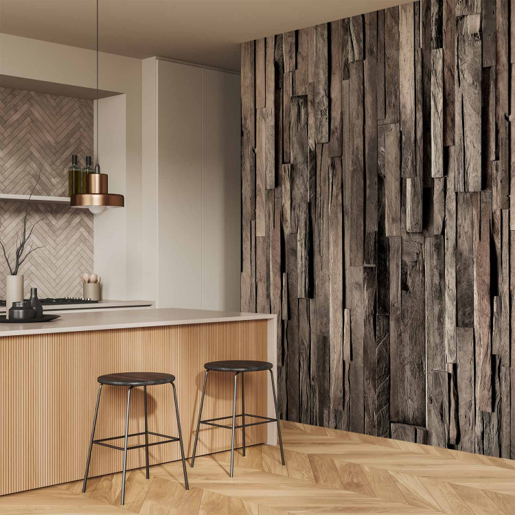 Wall Mural Wall like a wood - a composition imitating vertically arranged boards 125063 additionalImage 7