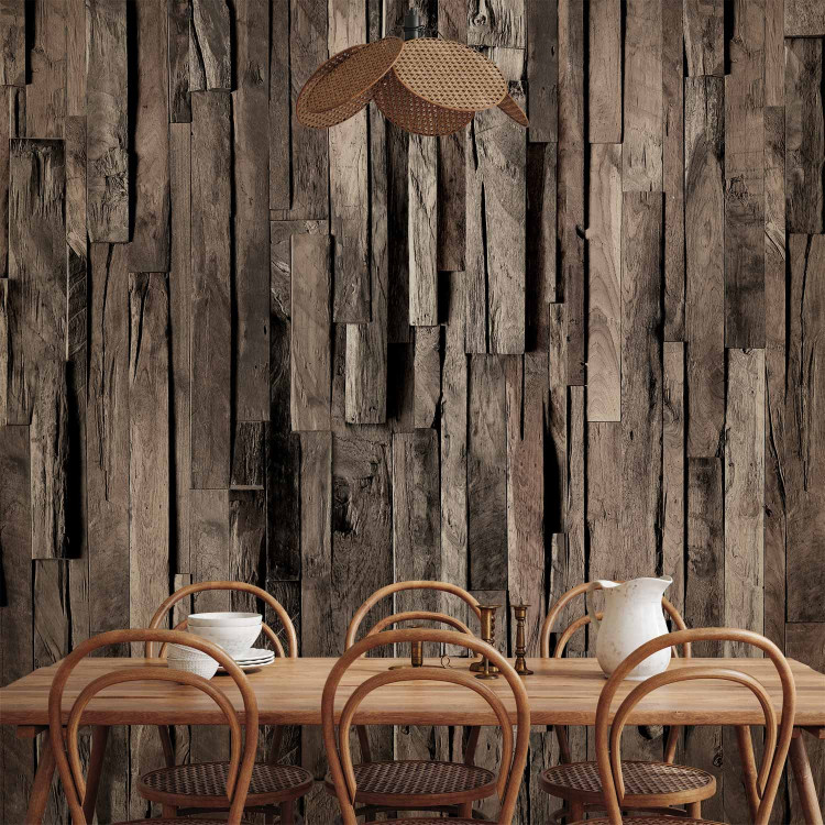 Wall Mural Wall like a wood - a composition imitating vertically arranged boards 125063 additionalImage 6