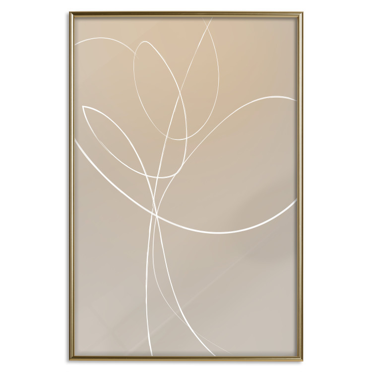 Wall Poster Linear Nature - artistic line art of a flower on a gradient background 125263 additionalImage 20