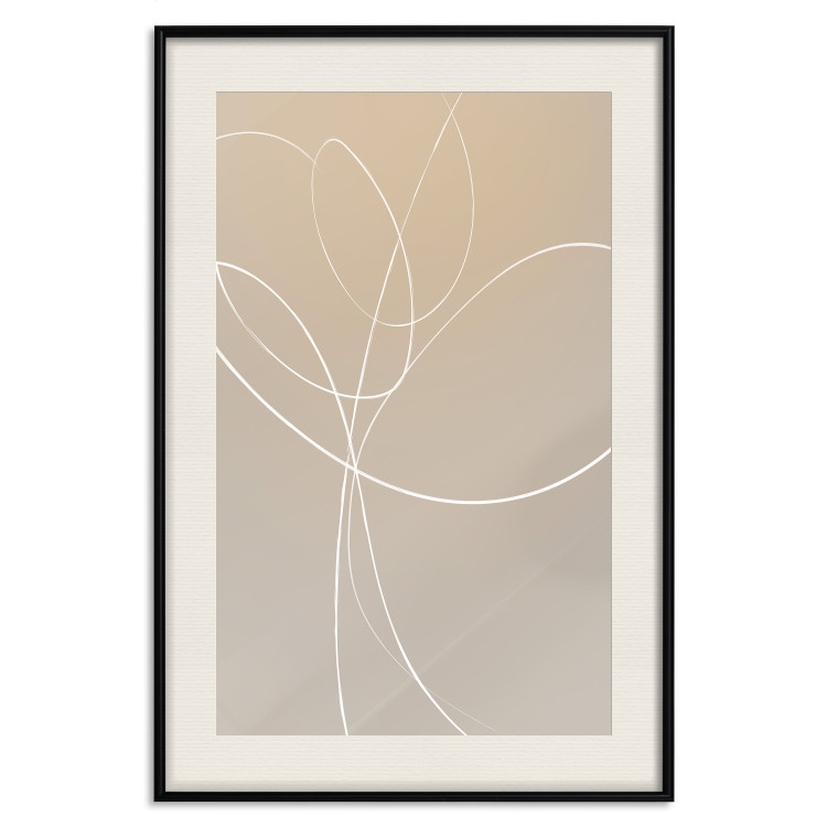 Wall Poster Linear Nature - artistic line art of a flower on a gradient background 125263 additionalImage 18