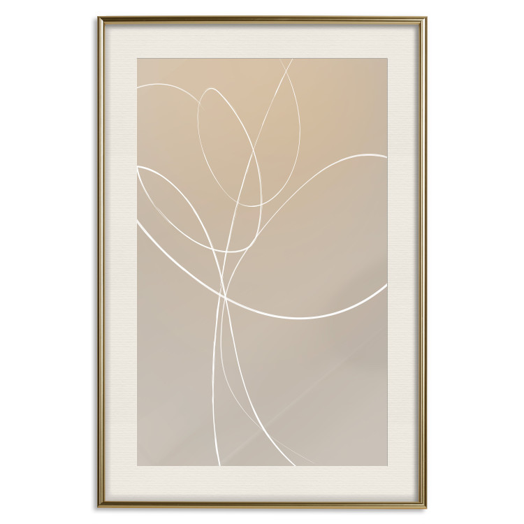 Wall Poster Linear Nature - artistic line art of a flower on a gradient background 125263 additionalImage 19