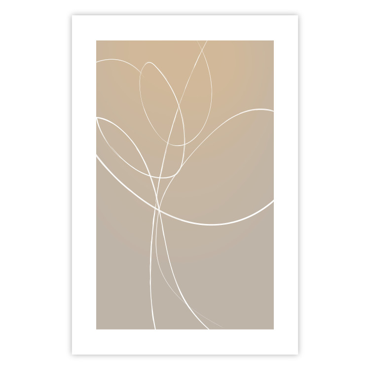 Wall Poster Linear Nature - artistic line art of a flower on a gradient background 125263 additionalImage 25