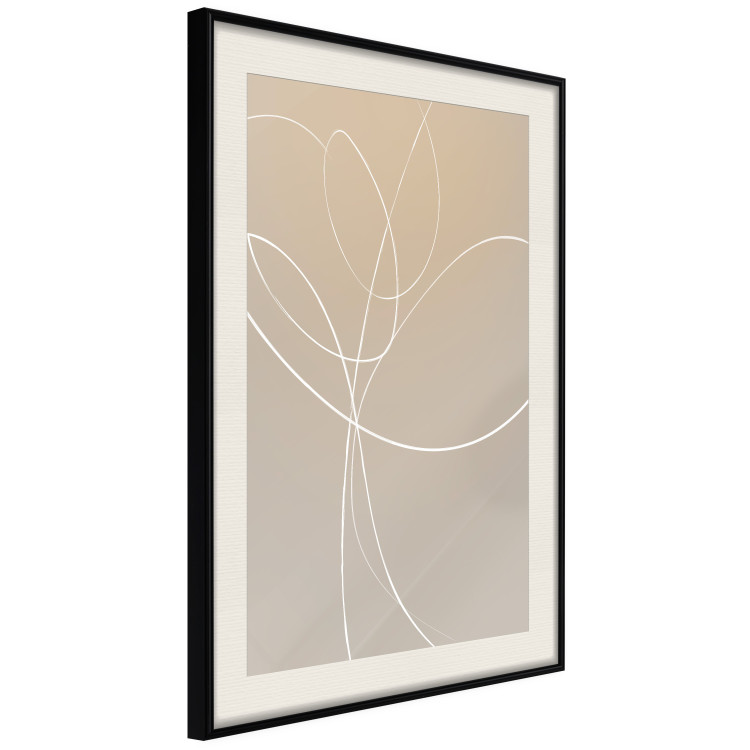 Wall Poster Linear Nature - artistic line art of a flower on a gradient background 125263 additionalImage 3