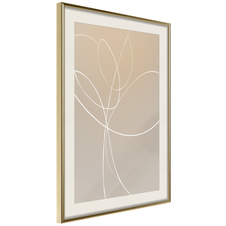 Wall Poster Linear Nature - artistic line art of a flower on a gradient background 125263 additionalImage 2