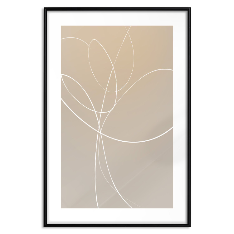 Wall Poster Linear Nature - artistic line art of a flower on a gradient background 125263 additionalImage 17