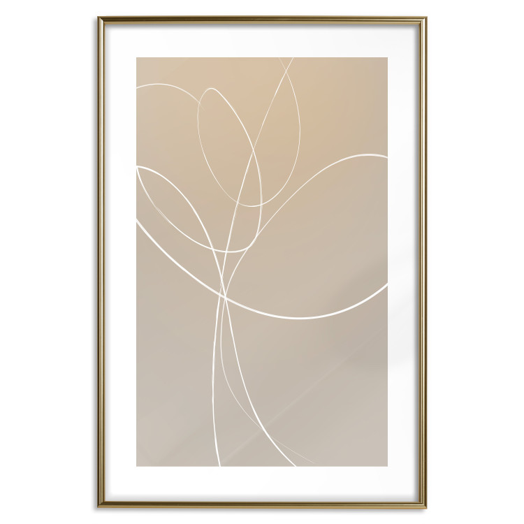 Wall Poster Linear Nature - artistic line art of a flower on a gradient background 125263 additionalImage 14