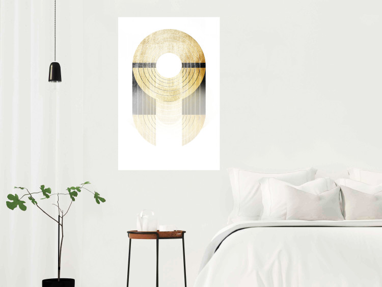Wall Poster Golden Trophy - golden geometric shapes with a gold color 125363 additionalImage 17