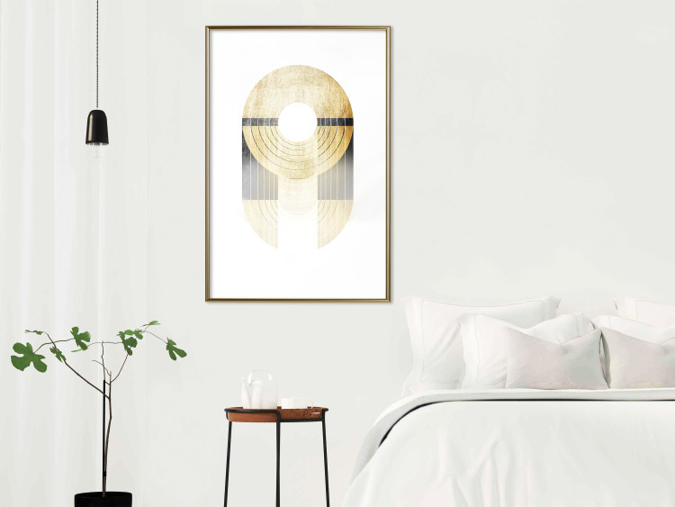 Wall Poster Golden Trophy - golden geometric shapes with a gold color 125363 additionalImage 15