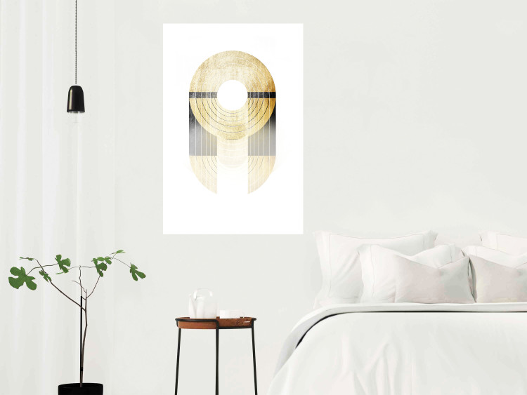 Wall Poster Golden Trophy - golden geometric shapes with a gold color 125363 additionalImage 2