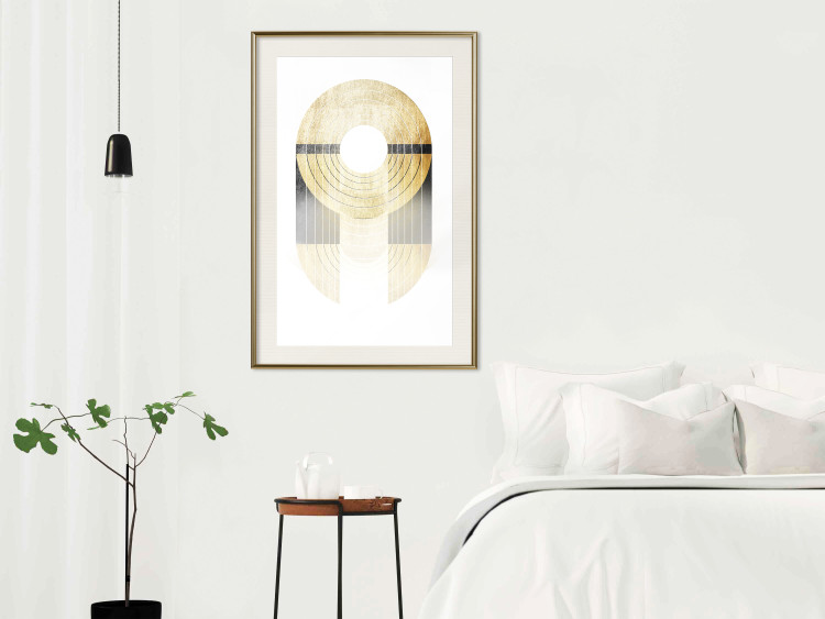 Wall Poster Golden Trophy - golden geometric shapes with a gold color 125363 additionalImage 21