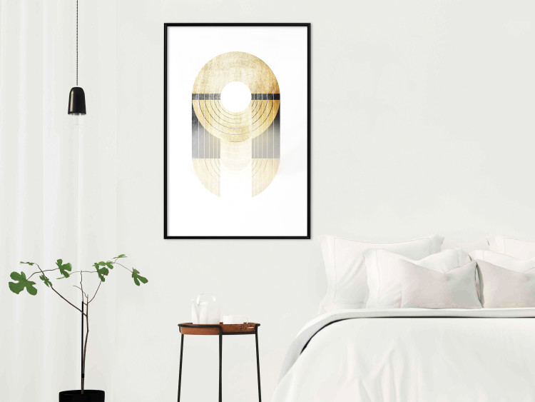 Wall Poster Golden Trophy - golden geometric shapes with a gold color 125363 additionalImage 6