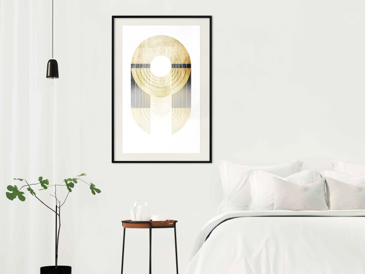 Wall Poster Golden Trophy - golden geometric shapes with a gold color 125363 additionalImage 22