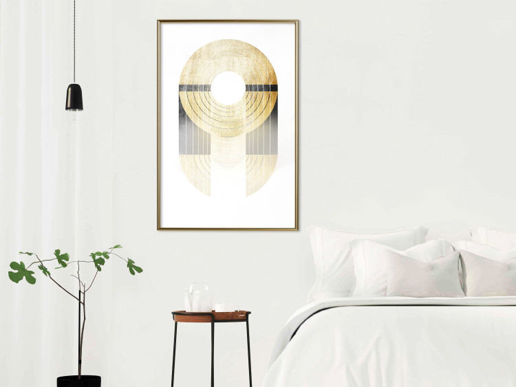 Wall Poster Golden Trophy - golden geometric shapes with a gold color 125363 additionalImage 5