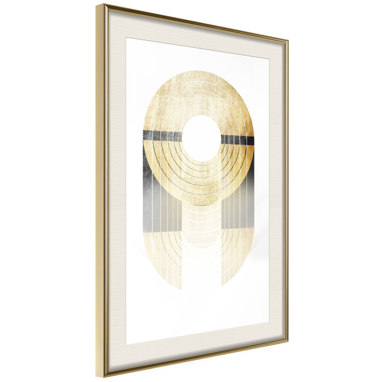Wall Poster Golden Trophy - golden geometric shapes with a gold color 125363 additionalImage 2