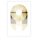 Wall Poster Golden Trophy - golden geometric shapes with a gold color 125363