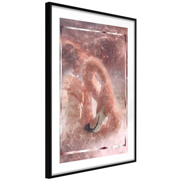 Wall Poster Cosmic Flamingo - bird against a cosmic background with pink stars 125863 additionalImage 5