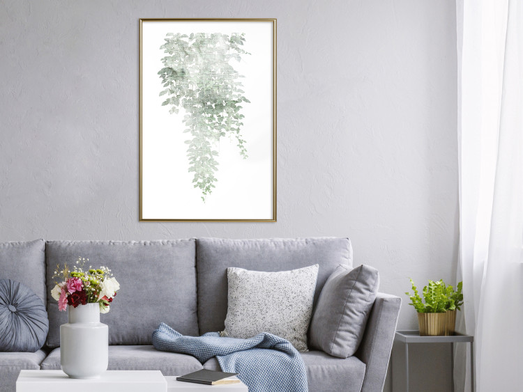 Wall Poster Cascade of Greenery - plant with leaves on a gently blurred texture 126863 additionalImage 13