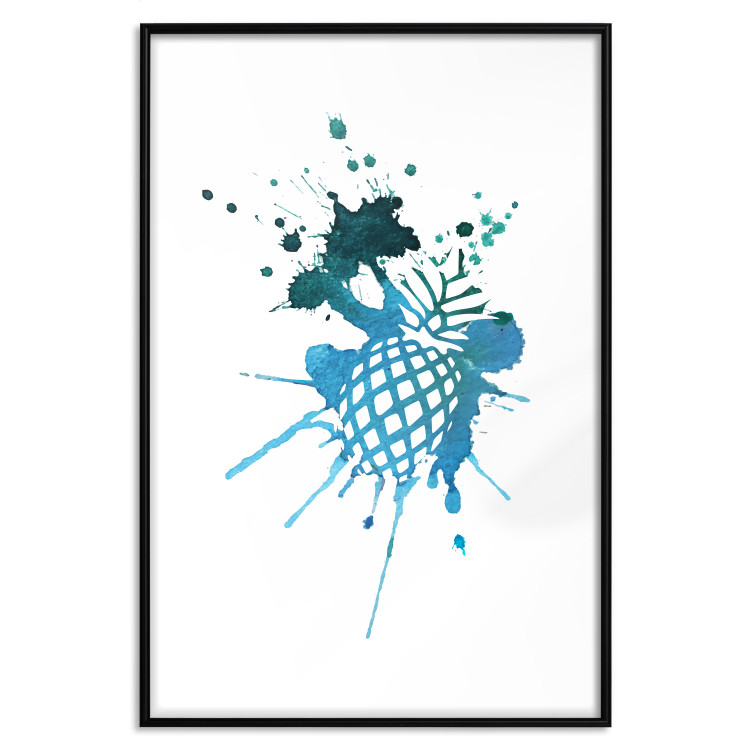 Poster Azure Passion - abstract pattern in the shape of a tropical fruit 127063 additionalImage 27