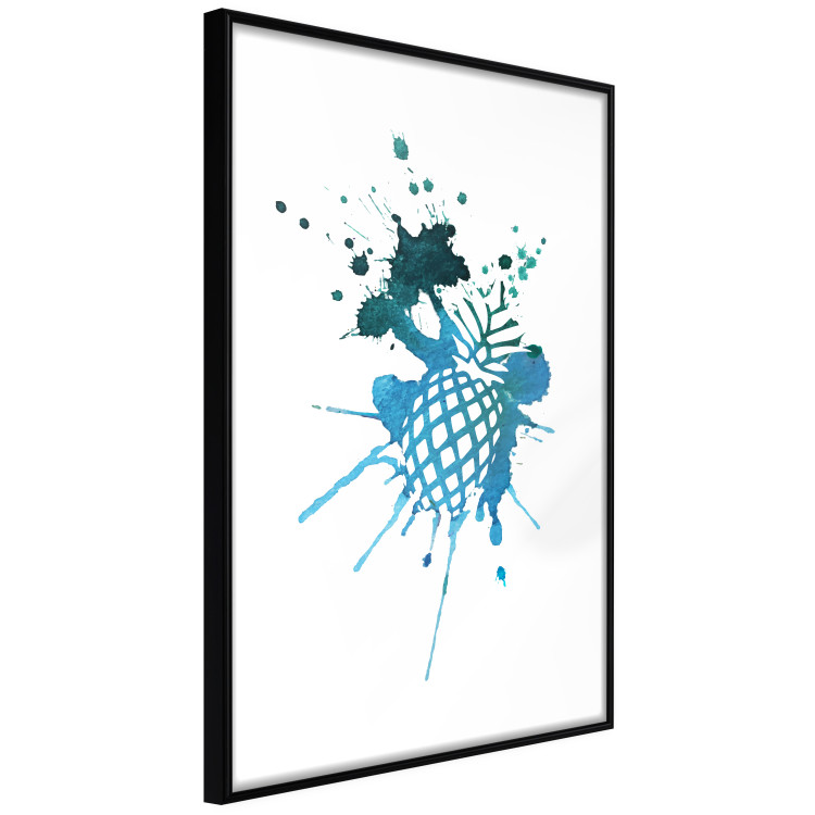Poster Azure Passion - abstract pattern in the shape of a tropical fruit 127063 additionalImage 6