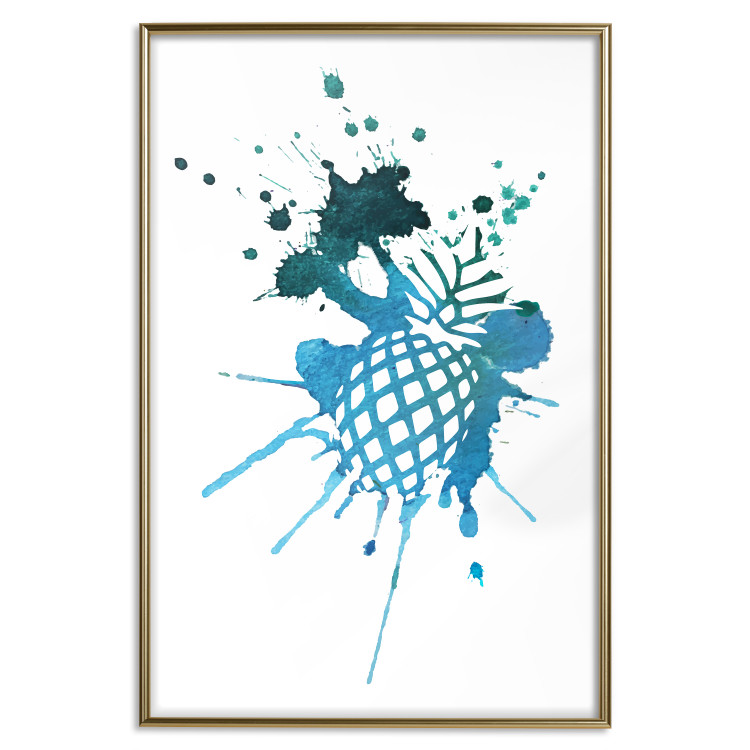 Poster Azure Passion - abstract pattern in the shape of a tropical fruit 127063 additionalImage 16