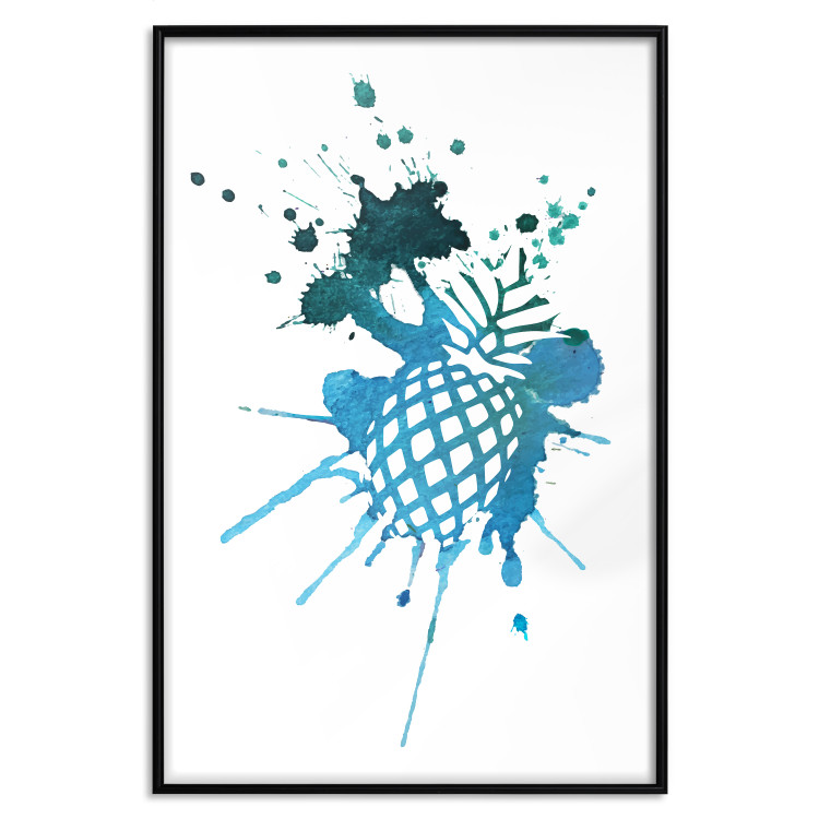 Poster Azure Passion - abstract pattern in the shape of a tropical fruit 127063 additionalImage 19