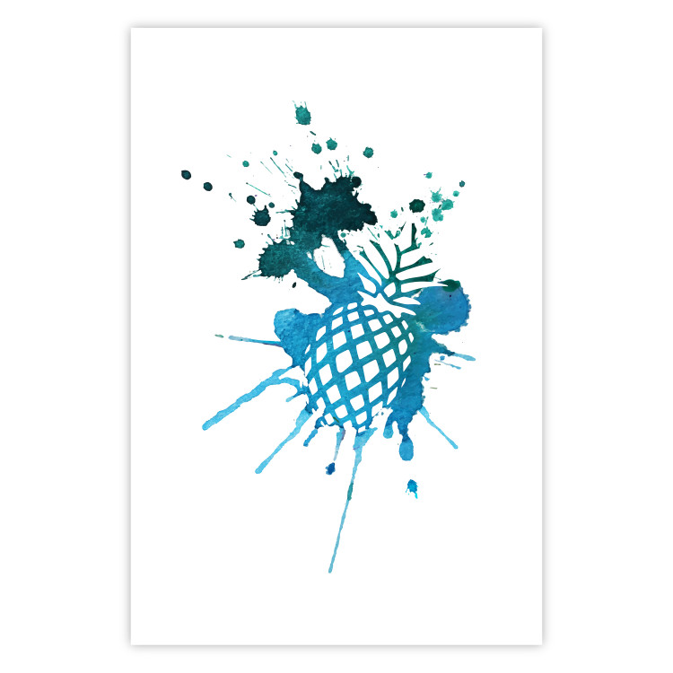 Poster Azure Passion - abstract pattern in the shape of a tropical fruit 127063 additionalImage 15