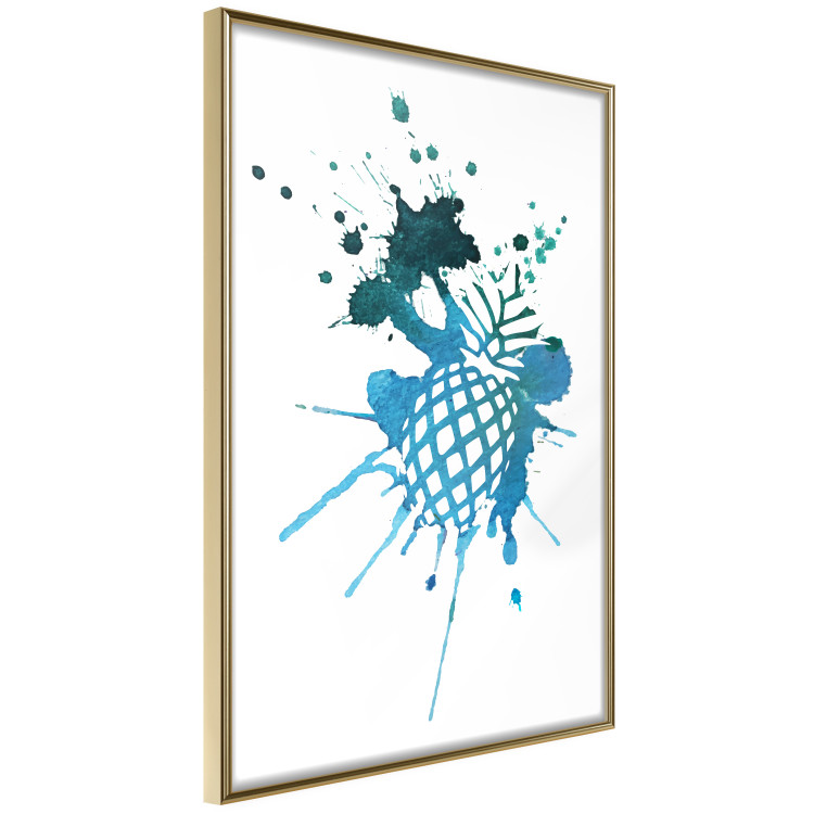 Poster Azure Passion - abstract pattern in the shape of a tropical fruit 127063 additionalImage 14