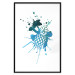 Poster Azure Passion - abstract pattern in the shape of a tropical fruit 127063 additionalThumb 27