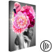 Canvas Flamingo Girl (1-part) vertical - woman with bird and peony 127463 additionalThumb 6