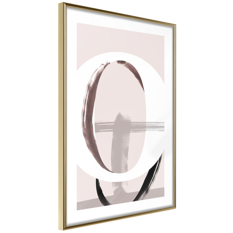 Wall Poster Letter O - white alphabet letter on light pink abstract background 127863 additionalImage 7