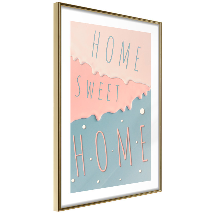 Poster Sign: Home Sweet Home - English inscription on pastel background 127963 additionalImage 11