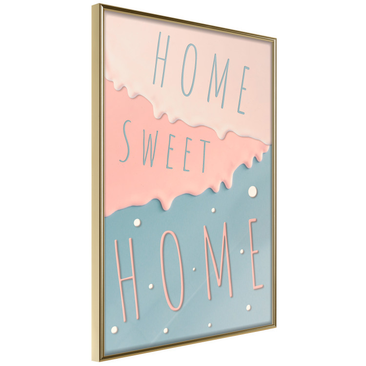 Poster Sign: Home Sweet Home - English inscription on pastel background 127963 additionalImage 3