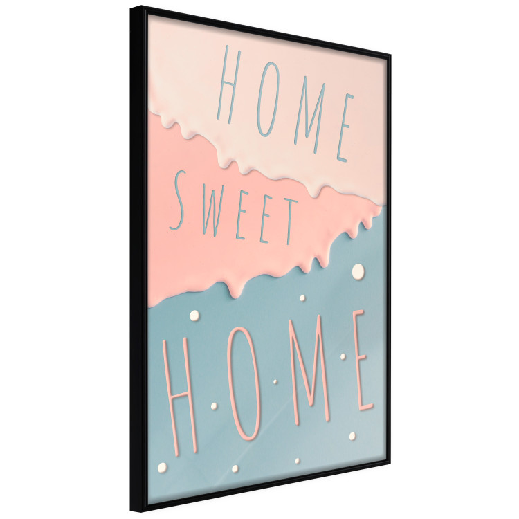 Poster Sign: Home Sweet Home - English inscription on pastel background 127963 additionalImage 2
