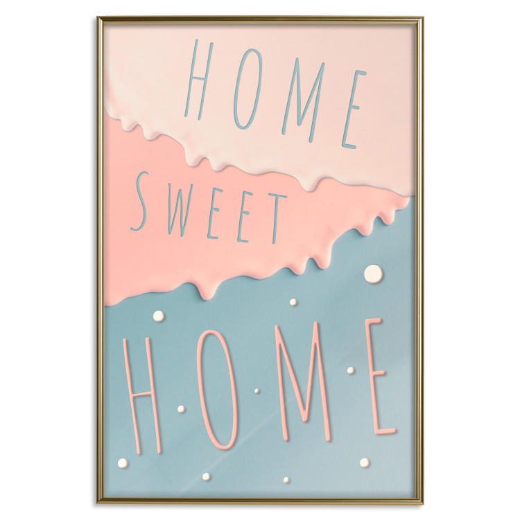 Poster Sign: Home Sweet Home - English inscription on pastel background 127963 additionalImage 21
