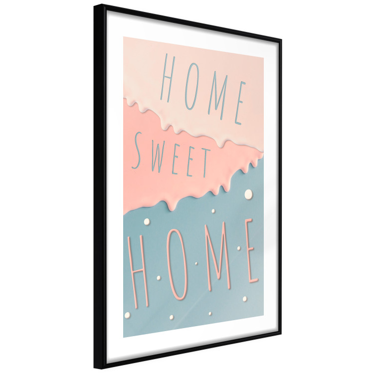 Poster Sign: Home Sweet Home - English inscription on pastel background 127963 additionalImage 12