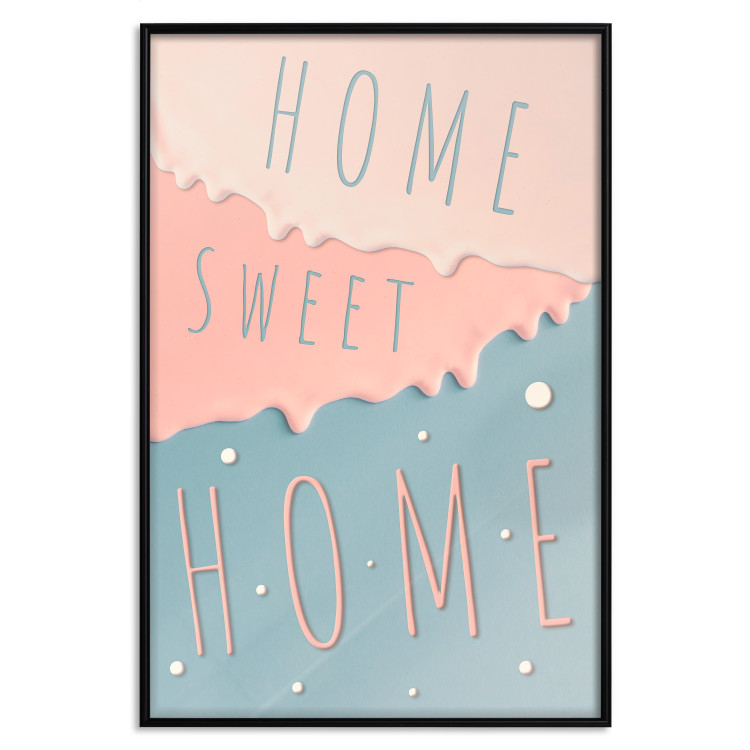 Poster Sign: Home Sweet Home - English inscription on pastel background 127963 additionalImage 16