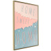 Poster Sign: Home Sweet Home - English inscription on pastel background 127963 additionalThumb 3