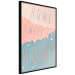Poster Sign: Home Sweet Home - English inscription on pastel background 127963 additionalThumb 2