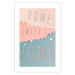 Poster Sign: Home Sweet Home - English inscription on pastel background 127963 additionalThumb 25